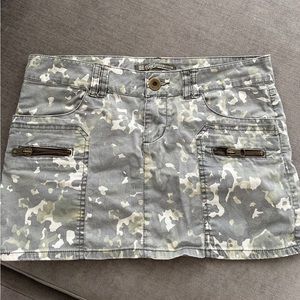 Zara TRF collection army camouflage print skirt